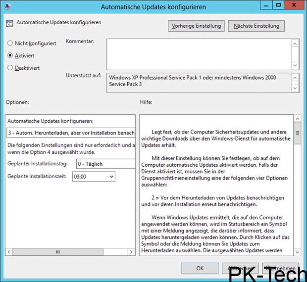 Konfiguration eines Windows Update Servers (WSUS) - Painkiller-Tech